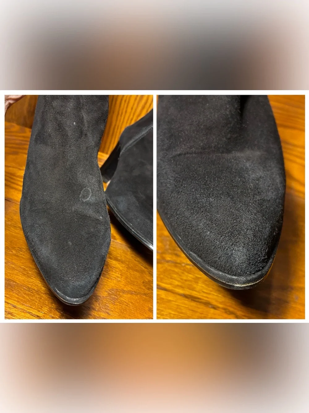 Nalini Italy Made Over-the-Knee Pointed Toe Black Suede Boots EU 38.5 US 8-8.5